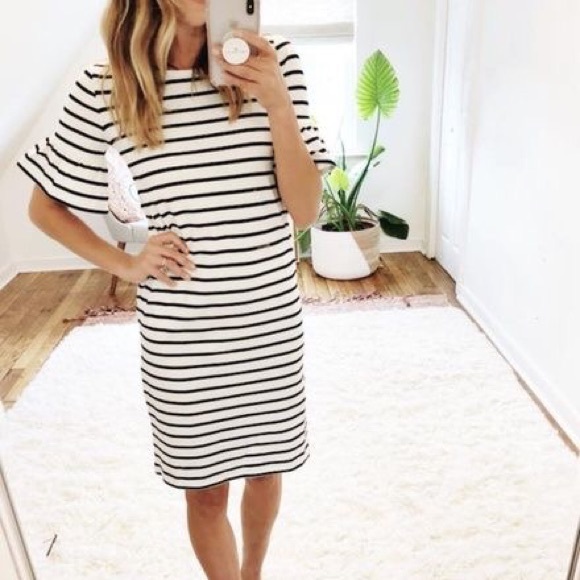 Striped J crew dress